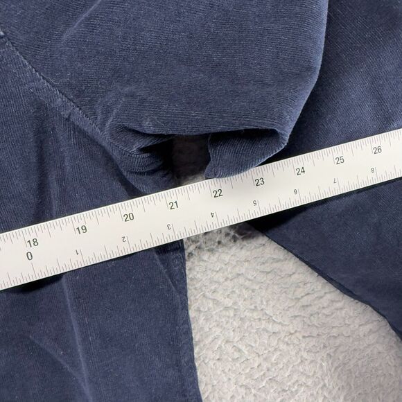 Zara Jacket Men's Large Blue Navy Corduroy Bomber Trucker Boxy Crop Pockets - Picture 6 of 10